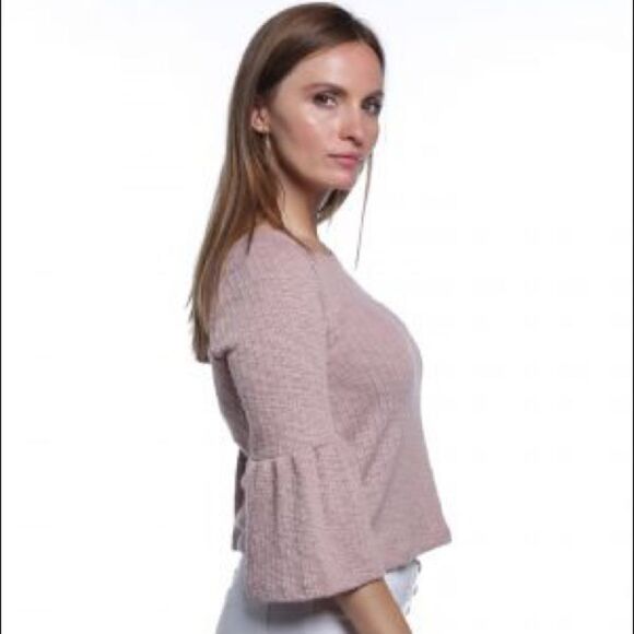 No Substitute Slub Knit Ruffle Sleeve Top NWT - Picture 4 of 4